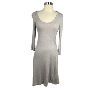James Perse Gray Long Sleeve Dress Size 2
